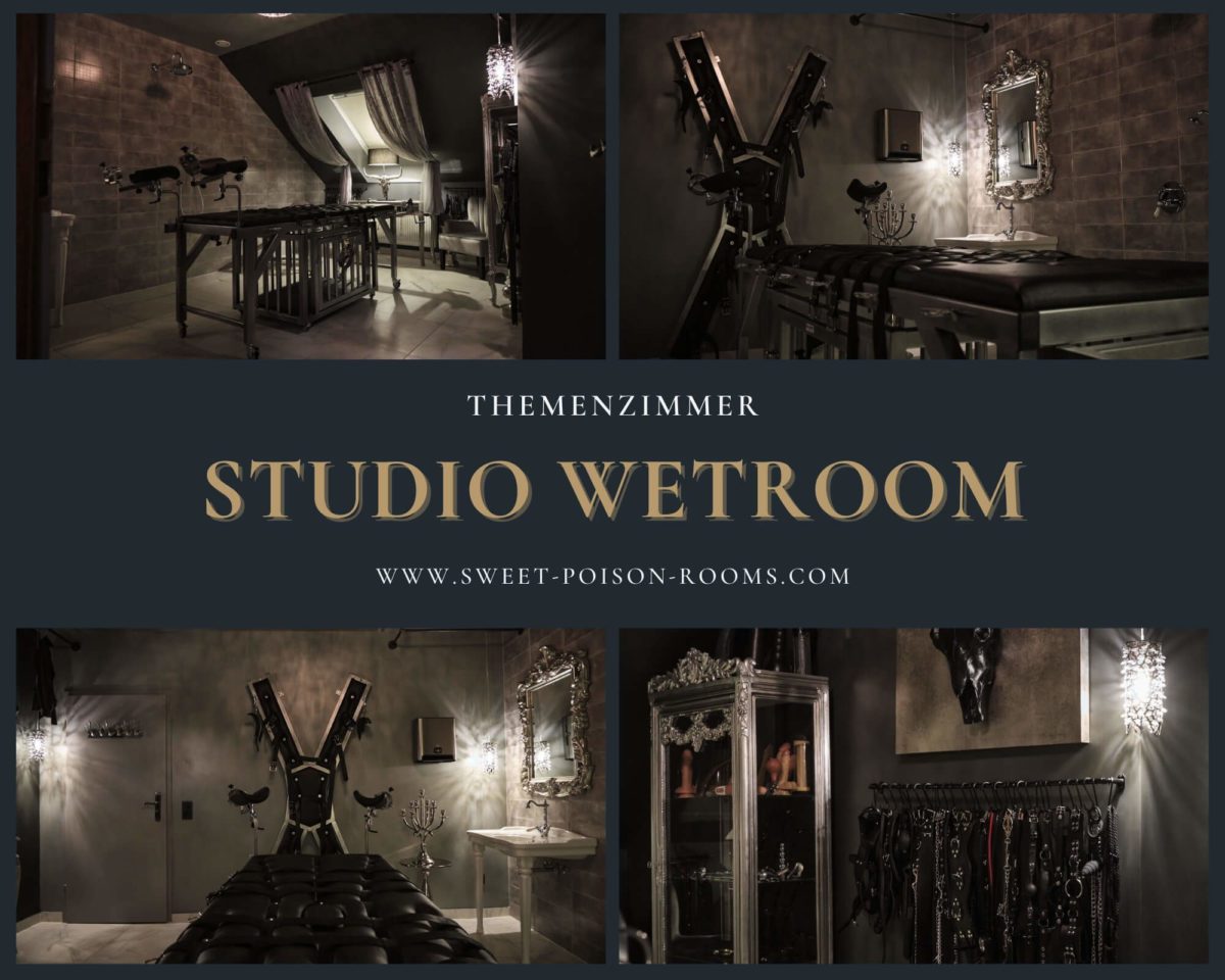 Unser BDSM Raum Studio Wetroom in Sweet Poison Hotel.